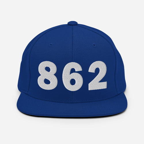 862 Area Code Snapback Hat