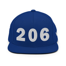 Load image into Gallery viewer, 206 Area Code Snapback Hat