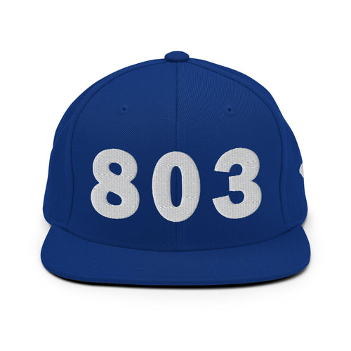 803 Area Code Snapback Hat