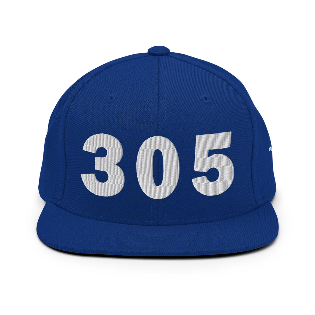 305 Area Code Snapback Hat