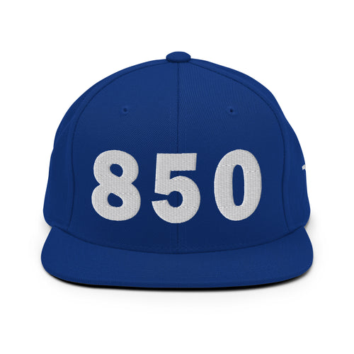 850 Area Code Snapback Hat