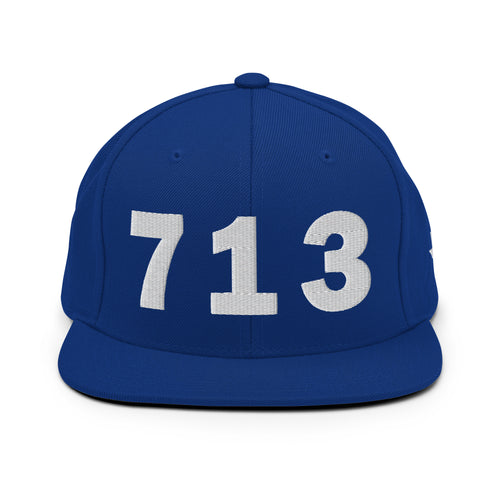 713 Area Code Snapback Hat