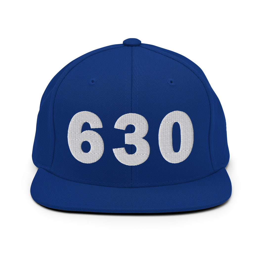 630 Area Code Snapback Hat