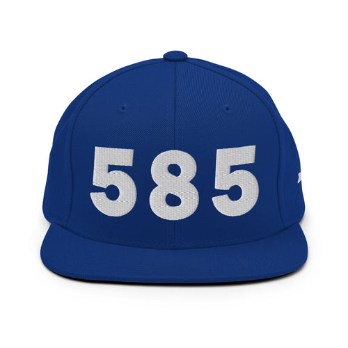 585 Area Code Snapback Hat