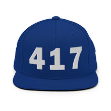 Load image into Gallery viewer, 417 Area Code Snapback Hat