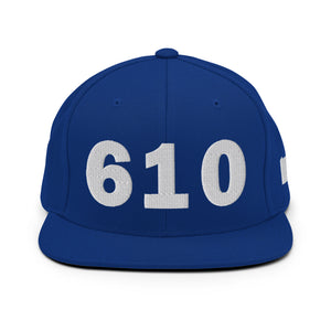 610 Area Code Snapback Hat