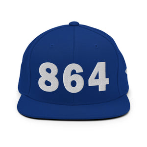 864 Area Code Snapback Hat