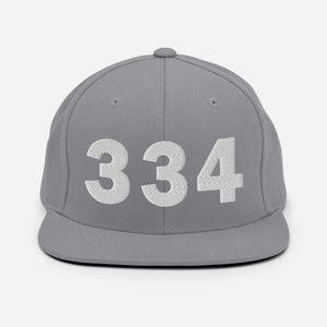 334 Area Code Snapback Hat