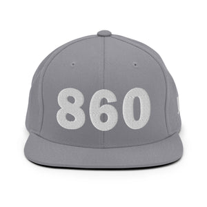 860 Area Code Snapback Hat