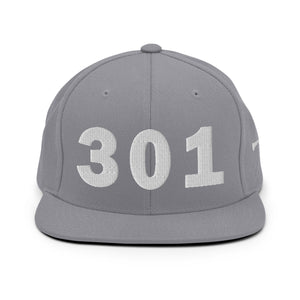 301 Area Code Snapback Hat