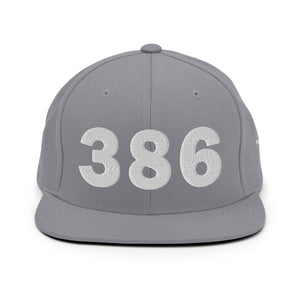 386 Area Code Snapback Hat