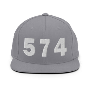 574 Area Code Snapback Hat
