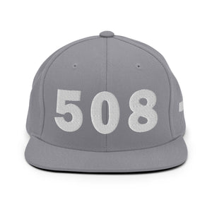 508 Area Code Snapback Hat
