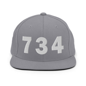 734 Area Code Snapback Hat