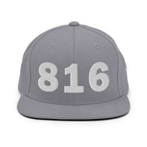 816 Area Code Snapback Hat