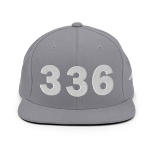 336 Area Code Snapback Hat