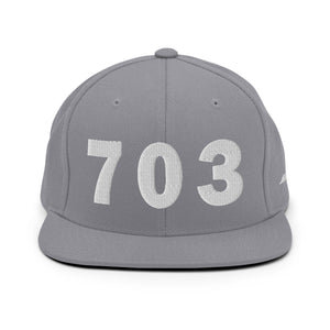 703 Area Code Snapback Hat