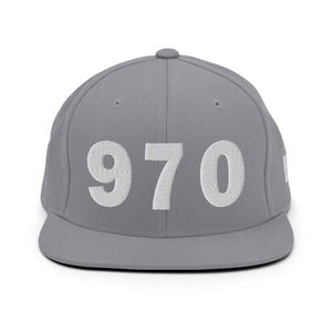 970 Area Code Snapback Hat