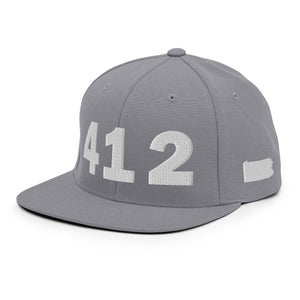 412 Area Code Snapback Hat