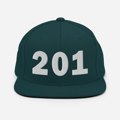 201 Area Code Snapback Hat