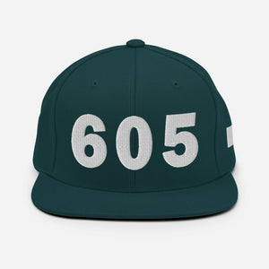 605 Area Code Snapback Hat