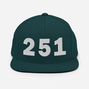 251 Area Code Snapback Hat