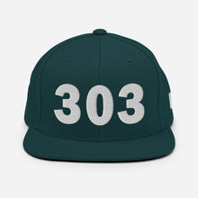 Load image into Gallery viewer, 303 Area Code Snapback Hat