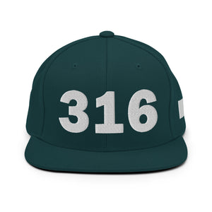 316 Area Code Snapback Hat