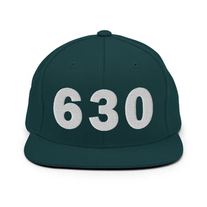 630 Area Code Snapback Hat