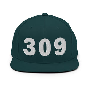 309 Area Code Snapback Hat