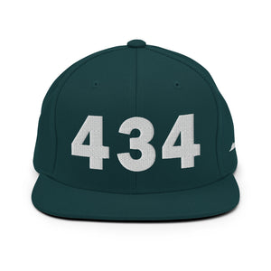 434 Area Code Snapback Hat