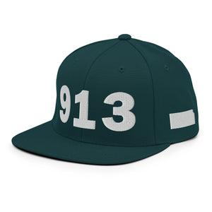 913 Area Code Snapback Hat