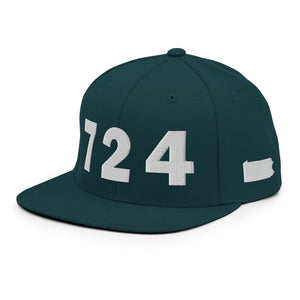 724 Area Code Snapback Hat