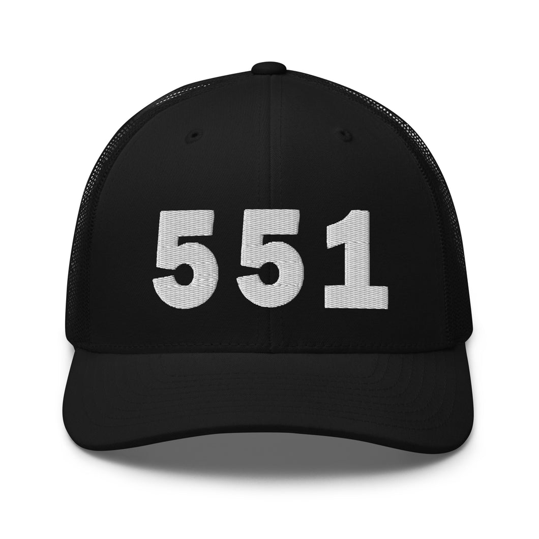 551 Area Code Trucker Cap