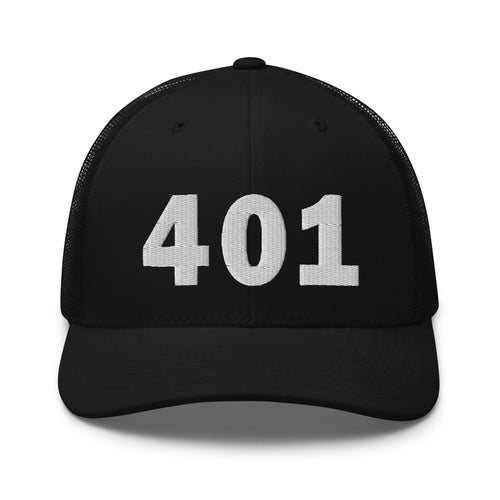 401 Area Code Trucker Cap