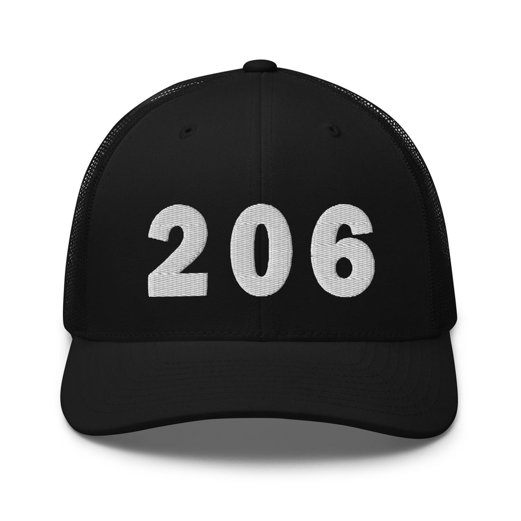 206 Area Code Trucker Cap