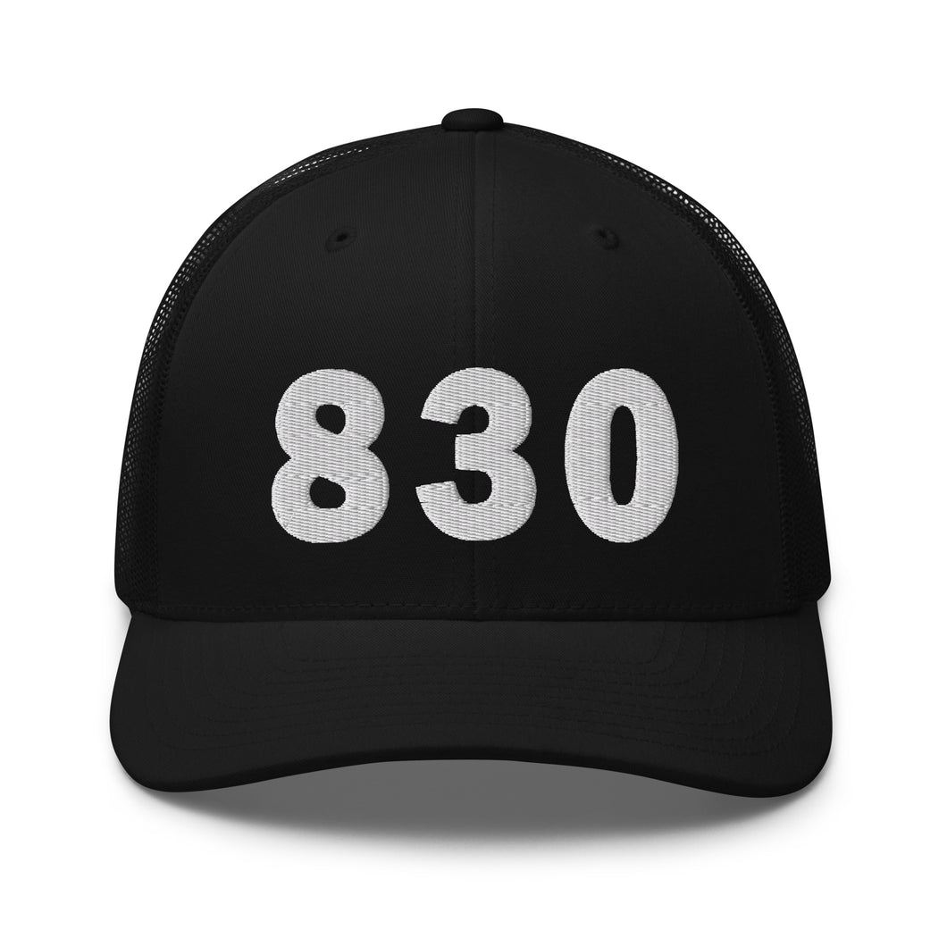 830 Area Code Trucker Cap