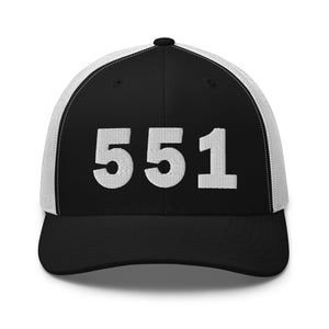 551 Area Code Trucker Cap