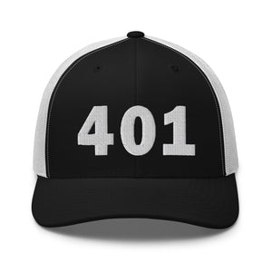 401 Area Code Trucker Cap