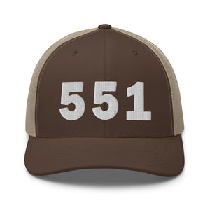 551 Area Code Trucker Cap