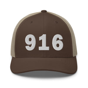 916 Area Code Trucker Cap
