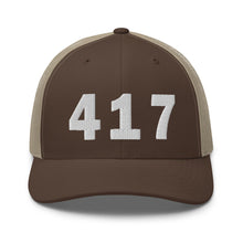 Load image into Gallery viewer, 417 Area Code Trucker Cap