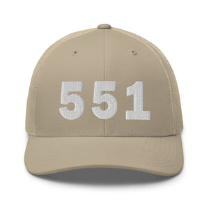 551 Area Code Trucker Cap