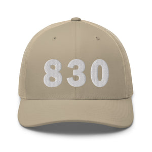 830 Area Code Trucker Cap