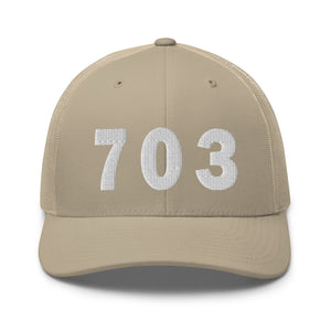 703 Area Code Trucker Cap