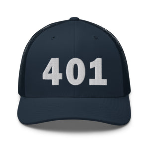 401 Area Code Trucker Cap