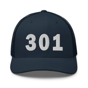 301 Area Code Trucker Cap