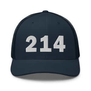 214 Area Code Trucker Cap