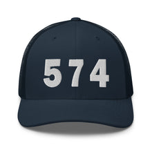 Load image into Gallery viewer, 574 Area Code Trucker Cap