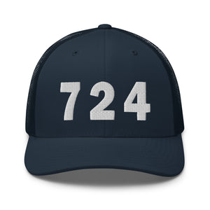 724 Area Code Trucker Cap